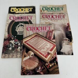 Annie's Crochet Newsletter Vintage, 1989, #40,41,42. 1991, #49,51. 5 ISSUES